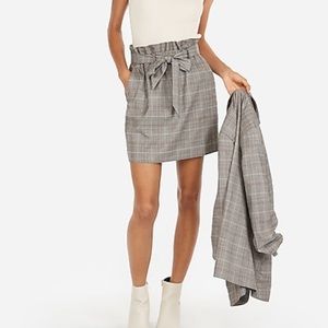 EXPRESS High waisted plaid skirt
